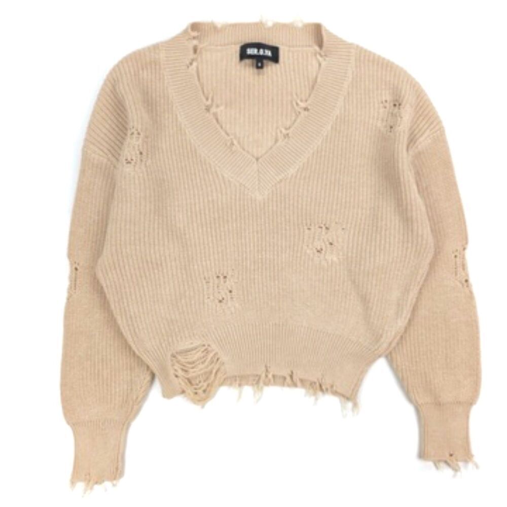 NEW Ser.o.ya Syd Sweater Distressed Minimal Boho Minimal Grunge Y2k Quiet Luxury